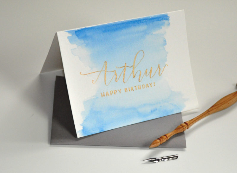 Birthday Card (watercolor, personalized) - Image 2