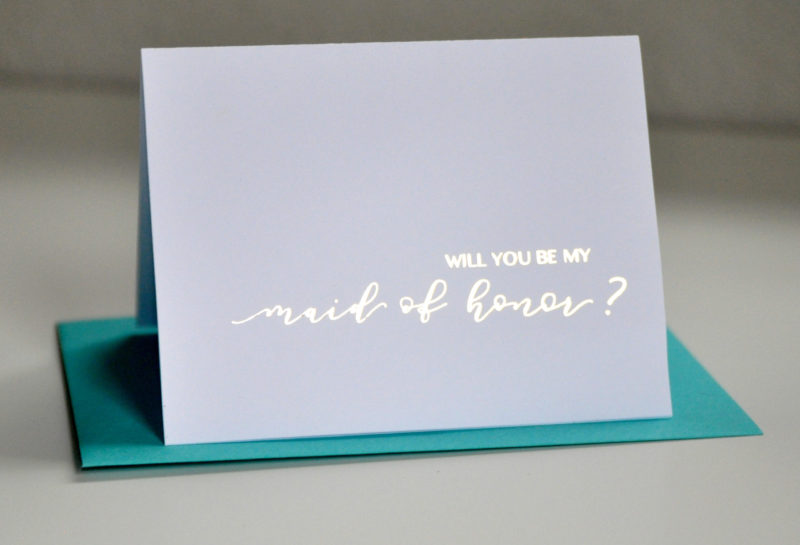 Foiled Bridesmaid Proposal Card