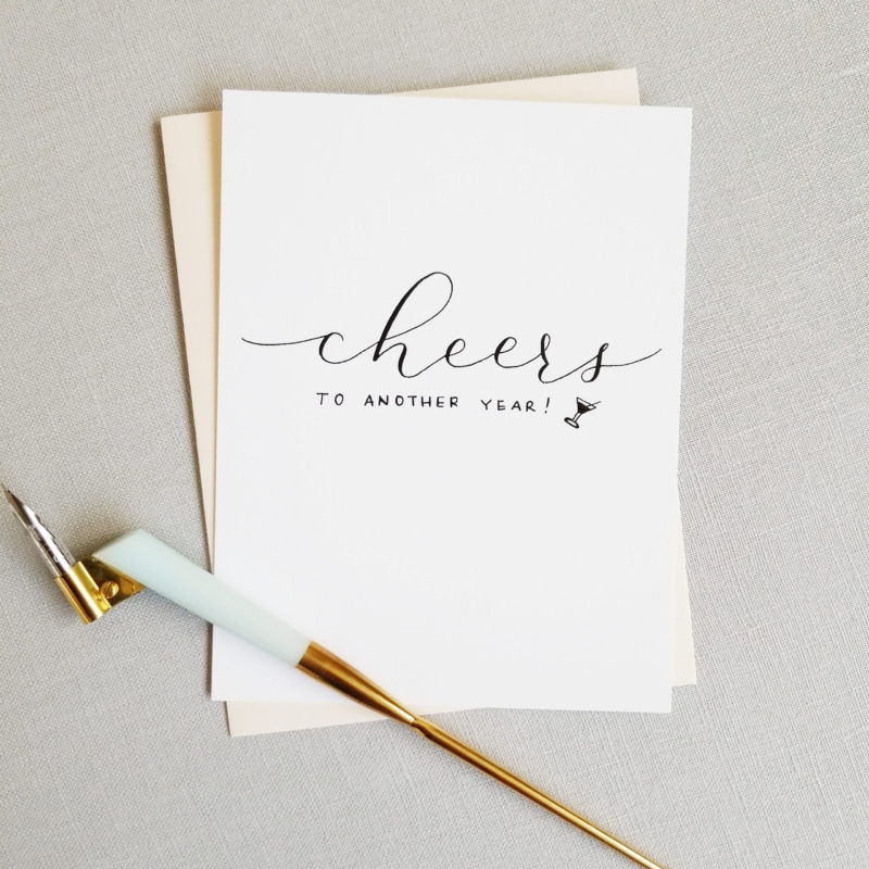 Cheers to Another Year | Anniversary Card | Handwritten Calligraphy | Love Note | Valentines Day Card - Image 2