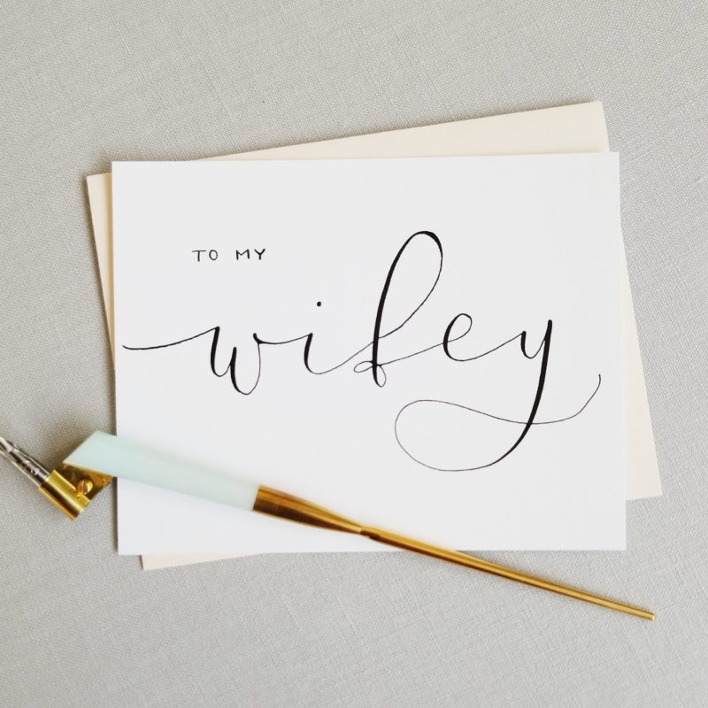 To My Wifey | Handwritten Calligraphy | Wedding Card | First Look Card | Wedding Day | Love Note | Anniversary Card | Valentines Note - Image 2