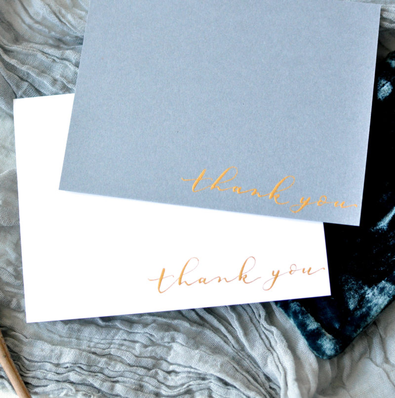 Handwritten Thank You Card | Gold Calligraphy Ink | Not Printed | Wedding Cards | Thank You Cards