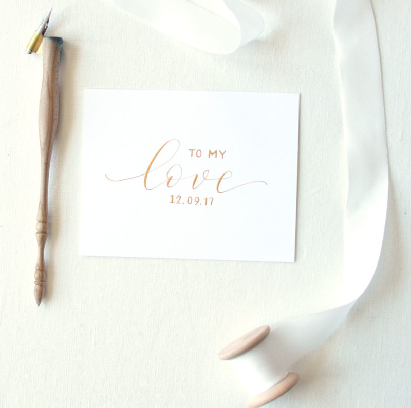 To My Love | On Our Wedding Day Card | Wedding Day Card | Handwritten Calligraphy | Wedding Love Note | Valentines Day Card - Image 2