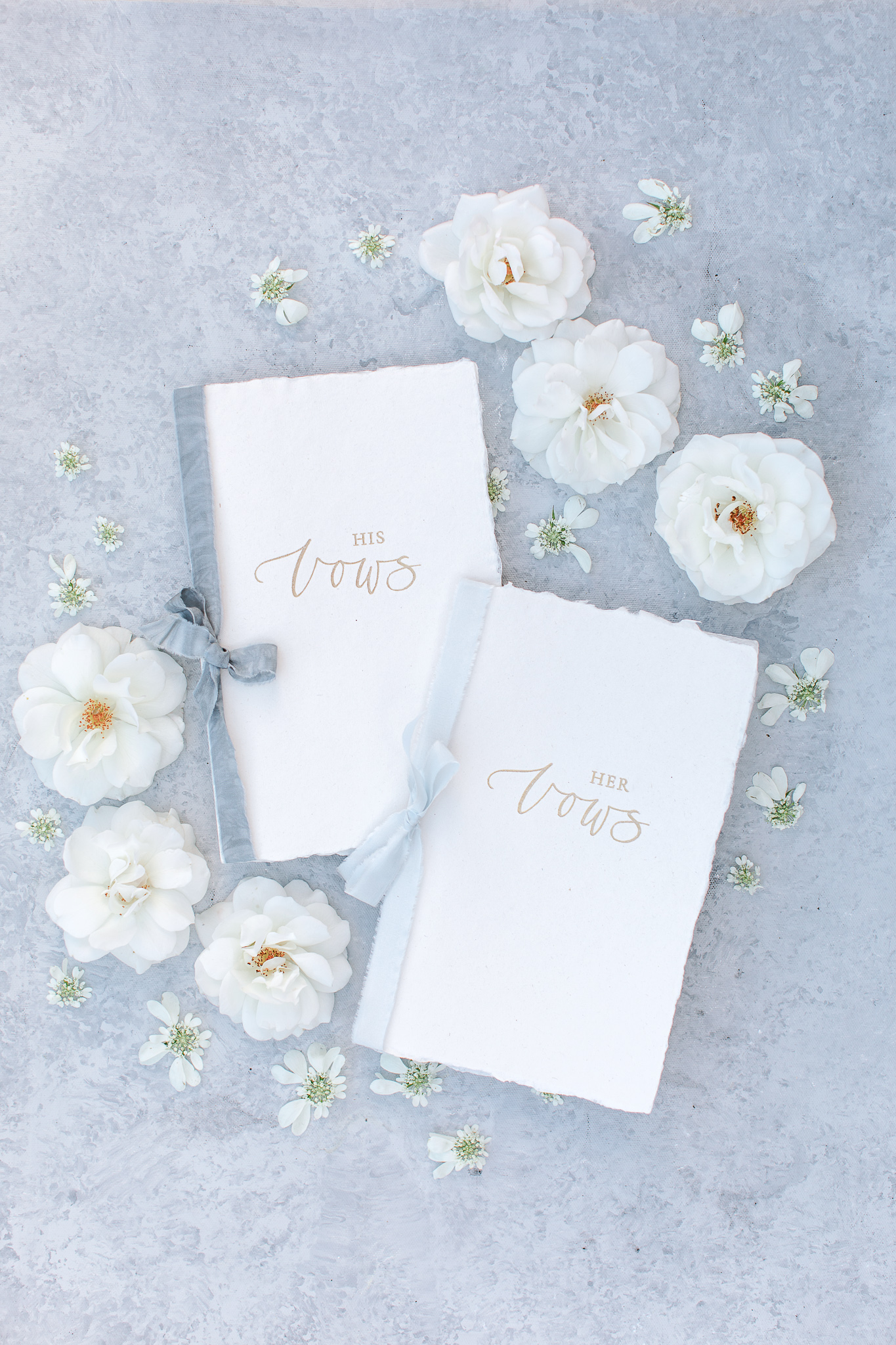 vow books silk ribbon light dusty blue